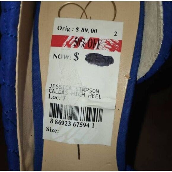 JESSICA SIMPSON COBALT BLUE CALDAS PUMPS SZ.7 EUC. - Picture 6 of 9